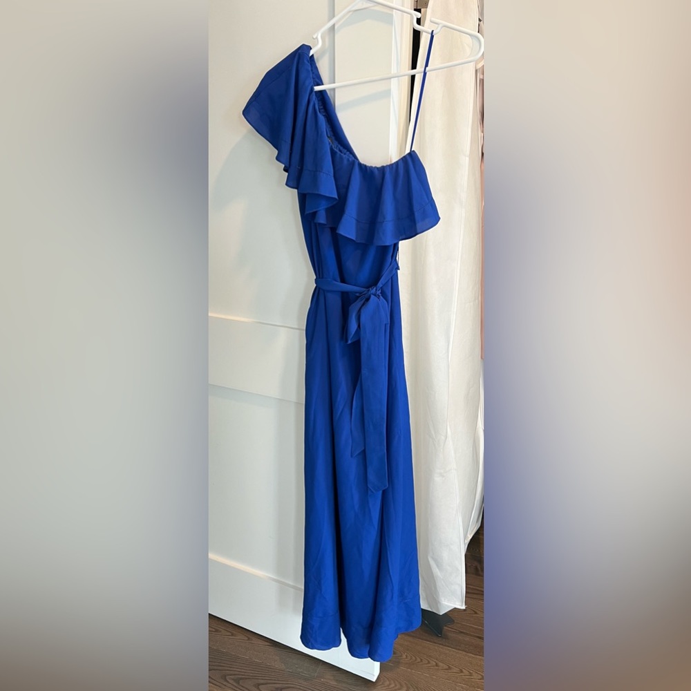 Banana Republic - size XS. One shoulder maxi in royal blue.
